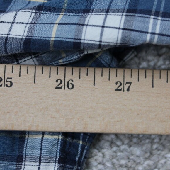 Tailor Vintage Shirt Mens 2XL XXL Blue Luxe Performance Cotton Stretch L/S - Picture 12 of 14